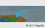 Political Panoramic Map of Skagen, darken