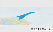 Political Panoramic Map of Skagen, lighten