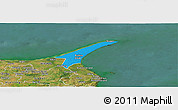 Political Panoramic Map of Skagen, satellite outside