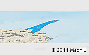 Political Panoramic Map of Skagen, shaded relief outside