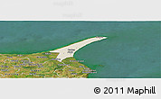 Shaded Relief Panoramic Map of Skagen, satellite outside