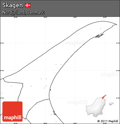 Blank Simple Map of Skagen, no labels