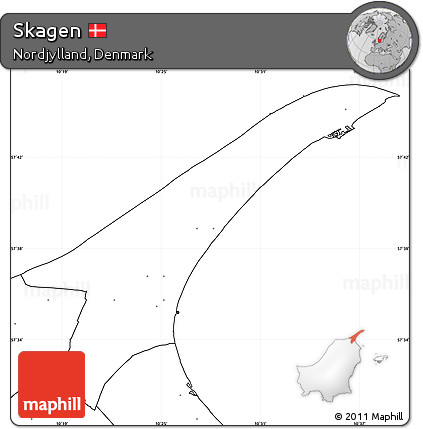 Blank Simple Map of Skagen, no labels
