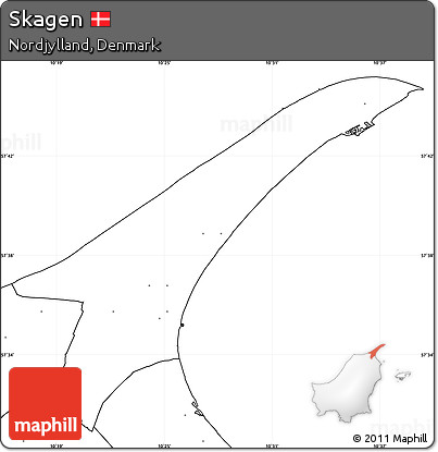 Blank Simple Map of Skagen, no labels