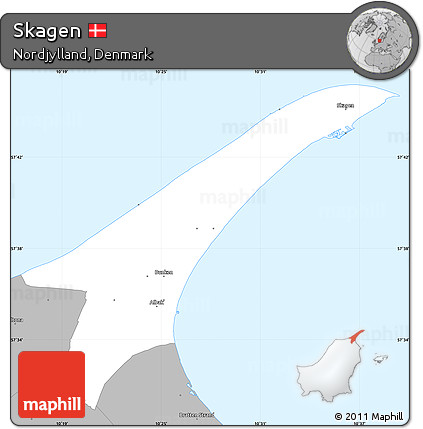 Gray Simple Map of Skagen