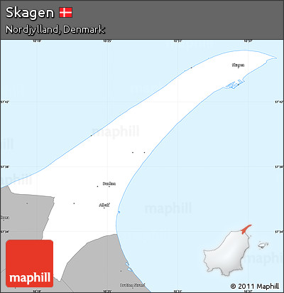 Gray Simple Map of Skagen