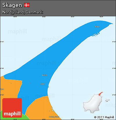 Political Simple Map of Skagen