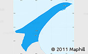 Political Simple Map of Skagen, single color outside