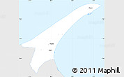 Silver Style Simple Map of Skagen, single color outside