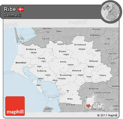 Gray 3D Map of Ribe