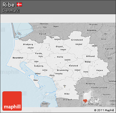 Gray 3D Map of Ribe