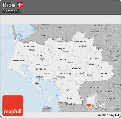 Gray 3D Map of Ribe