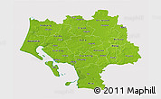 Physical 3D Map of Ribe, cropped outside