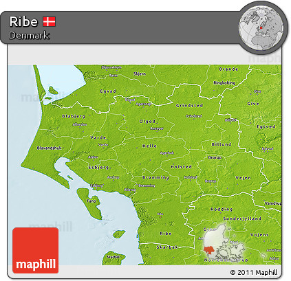 Physical 3D Map of Ribe