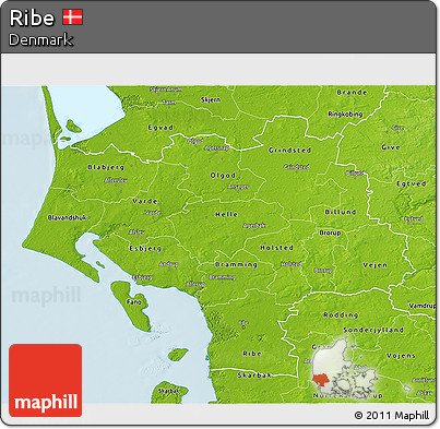 Physical 3D Map of Ribe