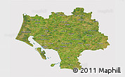 Satellite 3D Map of Ribe, cropped outside