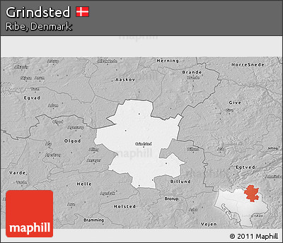Gray 3D Map of Grindsted