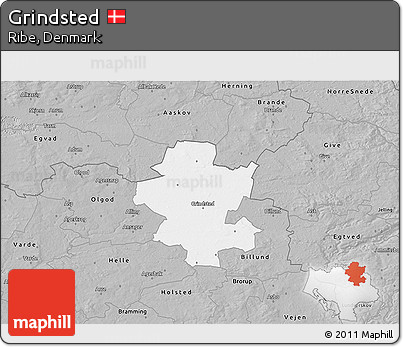 Gray 3D Map of Grindsted