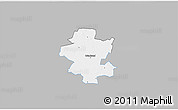 Gray 3D Map of Grindsted, single color outside