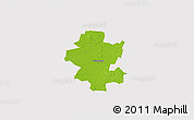 Physical 3D Map of Grindsted, cropped outside