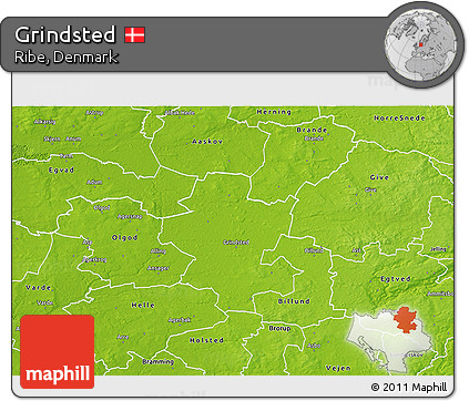 Physical 3D Map of Grindsted