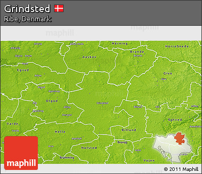 Physical 3D Map of Grindsted