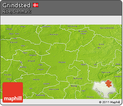 Physical 3D Map of Grindsted