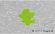 Physical 3D Map of Grindsted, lighten, desaturated