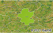 Physical 3D Map of Grindsted, satellite outside