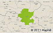 Physical 3D Map of Grindsted, shaded relief outside