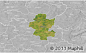Satellite 3D Map of Grindsted, lighten, desaturated