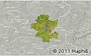 Satellite 3D Map of Grindsted, lighten, semi-desaturated