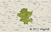Satellite 3D Map of Grindsted, shaded relief outside