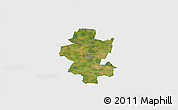Satellite 3D Map of Grindsted, single color outside