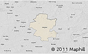 Shaded Relief 3D Map of Grindsted, desaturated