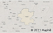Shaded Relief 3D Map of Grindsted, semi-desaturated