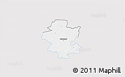 Silver Style 3D Map of Grindsted, single color outside