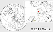 Blank Location Map of Grindsted, highlighted parent region