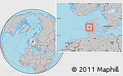 Gray Location Map of Grindsted