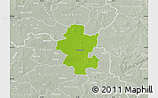 Physical Map of Grindsted, lighten, semi-desaturated