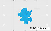 Political Map of Grindsted, single color outside