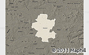 Shaded Relief Map of Grindsted, darken
