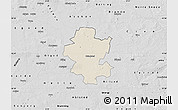 Shaded Relief Map of Grindsted, desaturated