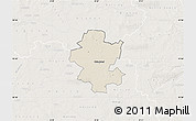 Shaded Relief Map of Grindsted, lighten