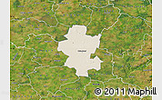 Shaded Relief Map of Grindsted, satellite outside