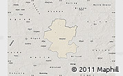 Shaded Relief Map of Grindsted, semi-desaturated