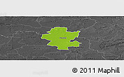 Physical Panoramic Map of Grindsted, darken, desaturated