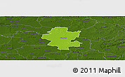 Physical Panoramic Map of Grindsted, darken