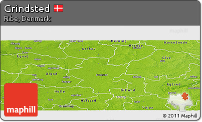 Physical Panoramic Map of Grindsted