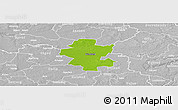 Physical Panoramic Map of Grindsted, lighten, desaturated